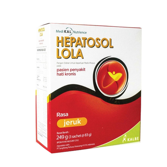Hepatosol Lola Jeruk 249 gr Susu Nutrisi Pasien Penyakit Hati Kronis
