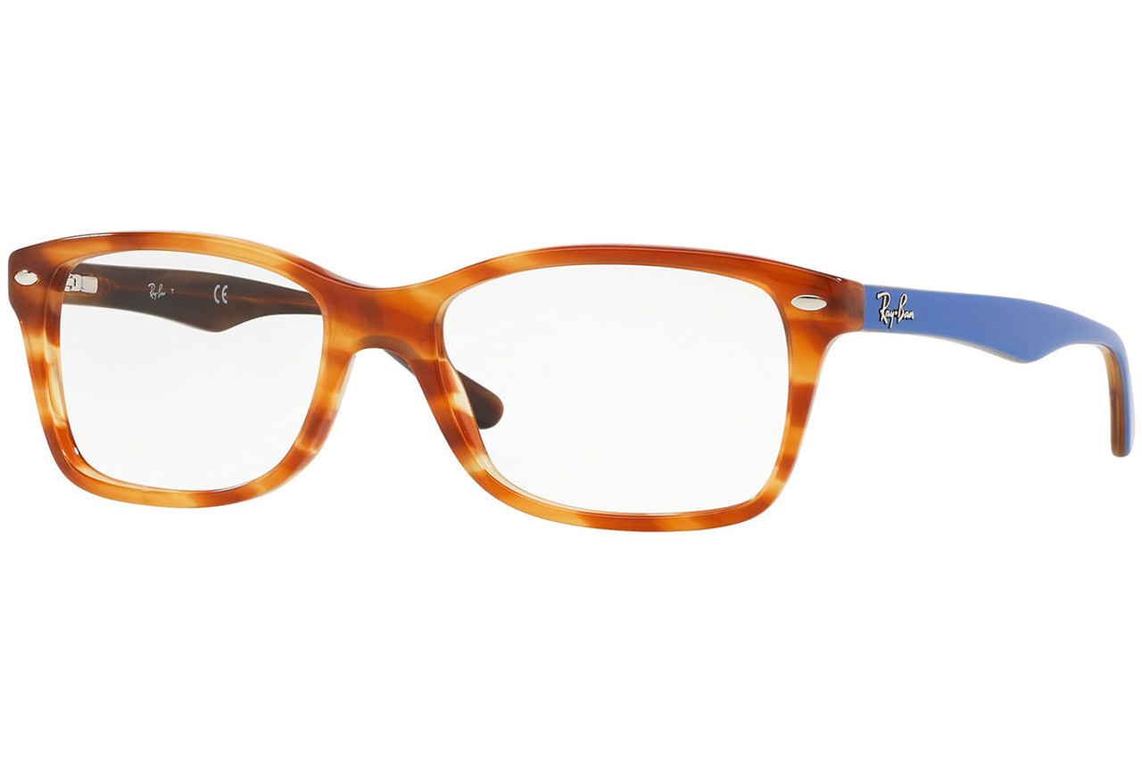 Ray Ban Prescription Eyeglasses RX5228-5799-53 Light Brown Havana 53mm Progressive  Lens - Low Vision Glasses