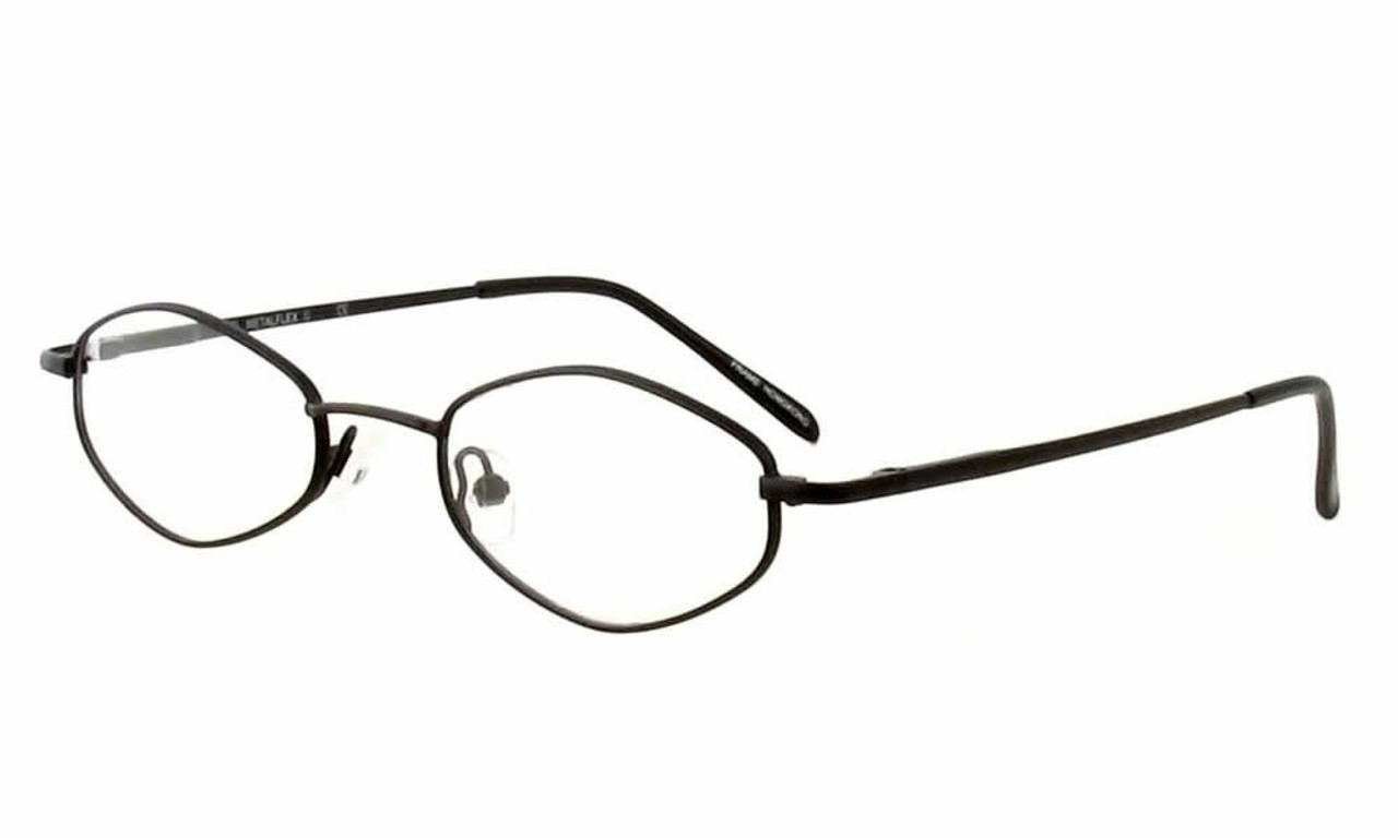 Calabria MetalFlex U Brown Eyeglasses :: Custom Left & Right Lens - Low ...