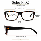 Soho Designer Eyeglasses 1002 in Demi Black :: Rx Bi-Focal