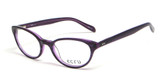 Calabria Viv Designer Eyeglasses Ecru 'Daltrey' in Violet :: Rx Bi-Focal