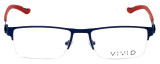 Calabria Viv Designer Eyeglasses 390 in Navy 54mm :: Rx Single Vision