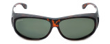 Montana Designer Fitover Sunglasses F03 in Gloss Tortoise & Polarized G15 Green Lens