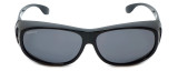 Montana Designer Fitover Sunglasses F03E in Gloss Black & Polarized Grey Lens