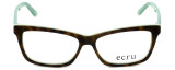Ecru Designer Eyeglasses Springfield-018 in Tortoise-Green 53mm :: Progressive