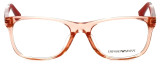 Emporio Armani Designer Eyeglasses EA3001F-5070-52 in Peach Transparent 52mm :: Rx Single Vision