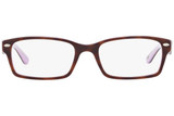 Ray Ban Designer Prescription Eyeglasses RX5206-5240-52 Havana/Opal Violet 52mm Rx Single Vision