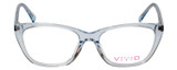 Vivid Designer Reading Eyeglasses 886 in Shiny Light Blue 53 mm Custom Lens