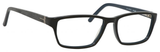 Esquire Designer Rectangle Frame Eyeglasses EQ1501 in Black/Blue-55mm Custom Lens