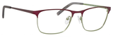 Ernest Hemingway H4818 Unisex Oval Eyeglasses in Burgundy/Lime 54 mm Bi-Focal