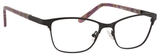 Ernest Hemingway H4822 Womens Rectangular Frame Eyeglasses in Black 52 mm Custom Lens