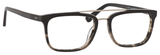 Ernest Hemingway H4825 Unisex Rectangular Frame Eyeglasses in Black/Amber 54 mm