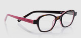 Eyebobs Haute Flash 2243 Square Unisex Reading EyeGlasses in Tortoise&Pink 46 mm