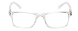 Front View of Calabria L2007-C3 Designer Progressive Lens Prescription Rx Eyeglasses in Crystal Clear Unisex Square Full Rim Acetate 54 mm