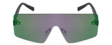 Front View of Kendall+Kylie KK5159CE MARISKA Women Designer Sunglasses Black/Green Mirror 71mm