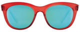 Front View of SPY Optics Boundless Unisex Cat Eye Sunglass Red/Bronze Blue Spectra Mirror 53mm