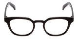 Front View of Book Club Cents No Ability Designer Bi-Focal Prescription Rx Eyeglasses in Gloss Black Unisex Panthos Full Rim Acetate 48 mm