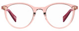 Front View of Levi's Seasonal LV1005 Designer Progressive Lens Prescription Rx Eyeglasses in Crystal Pink Plum Purple Ladies Round Full Rim Acetate 50 mm