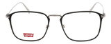 Front View of Levi's Timeless 5000 Unisex Designer Reading Glasses Black Ruthenium Silver 52mm
