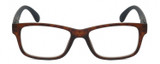 Front View of Geoffrey Beene GBR011 Designer Bi-Focal Prescription Rx Eyeglasses in Matte Tortoise Havana Brown Gold Black Mens Rectangular Full Rim Acetate 52 mm