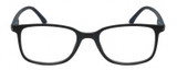 Front View of Geoffrey Beene GBR012 Mens Oval Designer Reading Glasses in Black Navy Blue 53mm