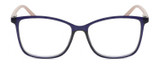 Front View of Lulu Guinness LR82 Women's Designer Reading Glasses in Purple Pink Crystal 54 mm