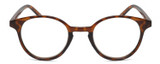 Front View of Elle Women's Panthos Designer Reading Glasses in Tortoise Havana Brown Spot 49mm