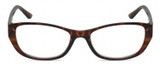 Front View of Elle EL15577R Designer Bi-Focal Prescription Rx Eyeglasses in Crystal Tortoise Havana Brown Gold Spot Ladies Cat Eye Full Rim Acetate 52 mm