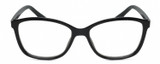 Front View of Elle EL15578R Women's Full Rim Cat Eye Designer Reading Glasses Gloss Black 53mm