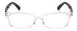 Front View of Elle EL15581R Designer Bi-Focal Prescription Rx Eyeglasses in Crystal Clear Blue Diamond Ladies Rectangular Full Rim Acetate 52 mm