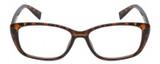 Front View of Isaac Mizrahi IM31300R Designer Single Vision Prescription Rx Eyeglasses in Tortoise Havana Brown Gold Spot Ladies Cat Eye Full Rim Acetate 51 mm