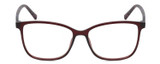 Front View of Isaac Mizrahi IM31322R Designer Progressive Lens Prescription Rx Eyeglasses in Crystal Red Floral Berry Purple Ladies Square Full Rim Acetate 54 mm