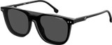 Profile View of Carrera CA-2023T/CS Designer Reading Eye Glasses with Custom Cut Powered Lenses in Gloss Black Unisex Panthos Full Rim Acetate 48 mm