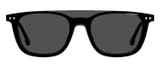 Side View of Carrera CA-2023T/CS Designer Blue Light Blocking Eyeglasses in Gloss Black Unisex Panthos Full Rim Acetate 48 mm