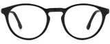 Front View of Carrera 255 Unisex Panthos Full Rim Designer Reading Glasses in Gloss Black 48mm