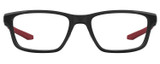 Front View of Under Armour UA-5000/G Designer Single Vision Prescription Rx Eyeglasses in Gloss Black Coral Red Mens Rectangle Full Rim Acetate 55 mm