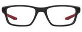 Front View of Under Armour UA-5000/G Designer Progressive Lens Prescription Rx Eyeglasses in Gloss Black Coral Red Mens Rectangle Full Rim Acetate 55 mm