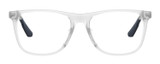 Front View of Under Armour UA-5018/G Designer Single Vision Prescription Rx Eyeglasses in Crystal Grey Navy Blue Unisex Square Full Rim Acetate 54 mm