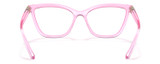 Front View of Dolce&Gabbana DG5076 Cat Eye Designer Reading Glasses in Pink Crystal Gold 55 mm