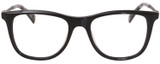 Front View of John Varvatos V418 Unisex Reading Glasses Black Gunmetal Skull Accent Clear 52mm