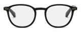 Front View of Philipp Plein VPP057M-0700 Unisex Designer Reading Glasses in Black Silver 51 mm