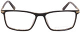 Front View of John Varvatos V408 Designer Progressive Lens Prescription Rx Eyeglasses in Black Light Havana Tortoise Gold Unisex Square Full Rim Acetate 58 mm