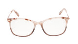 Front View of BCBG BAR105 Unisex Cateye Reading Glasses 2.50 Crimson Maroon Red Rose Gold 52mm