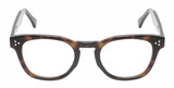 Front View of Reptile Chelidae Unisex Reading Glasses Amber Brown Tortoise Havana Crystal 49mm
