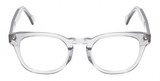 Front View of Reptile Chelidae Unisex Panthos Designer Reading Glasses Smoke Grey Crystal 49mm