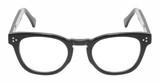 Front View of Reptile Chelidae Designer Bi-Focal Prescription Rx Eyeglasses in Gloss Black Unisex Panthos Full Rim Acetate 49 mm
