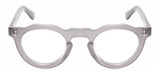 Front View of Reptile Malayemys Women Panthos Designer Reading Glasses Smoke Grey Crystal 44mm