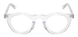 Front View of Reptile Malayemys Designer Single Vision Prescription Rx Eyeglasses in Clear Crystal Ladies Panthos Full Rim Acetate 44 mm
