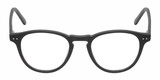 Front View of Reptile Mata Unisex Pantho Full Rim Designer Reading Glasses in Matte Black 47mm