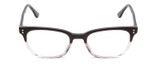 Front View of Ernest Hemingway H4819 Designer Single Vision Prescription Rx Eyeglasses in Black Clear Grey Gradient Ladies Cateye Full Rim Acetate 52 mm